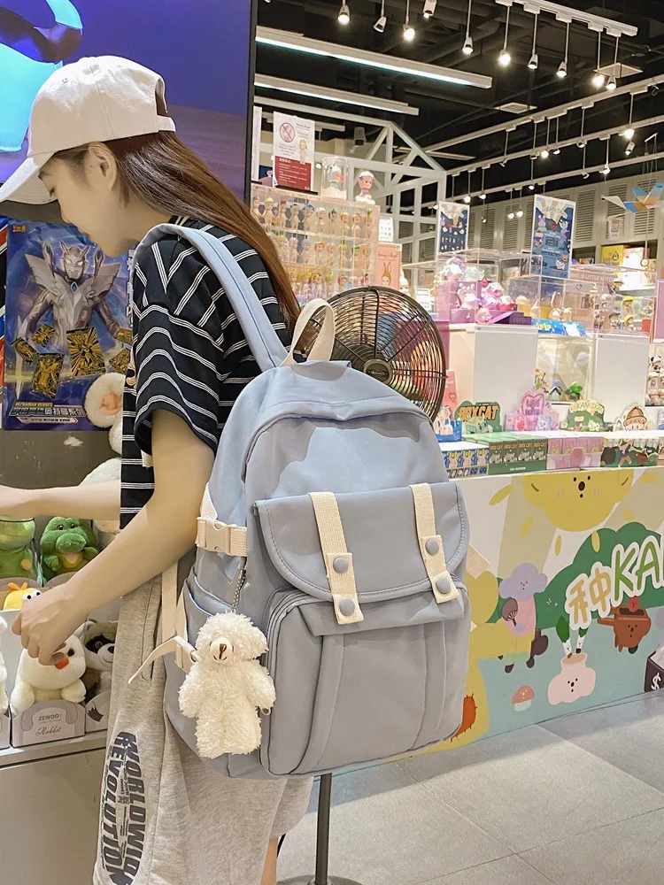 

Primary school ins casual all-match high school student school bag Japanese college junior high school large-capacity backpack