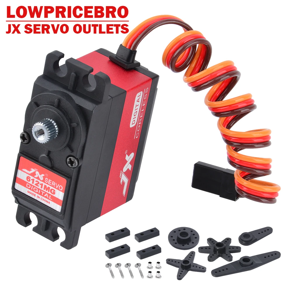 Высокоточный сервопривод JX для радиоуправляемой модели, 21 кг, 0,13 сек, с металлической шестерней, бессердечный, стандартный