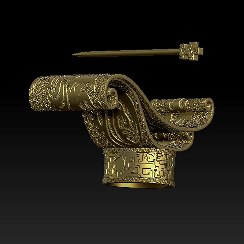 Китайская династия Хань император волосы корона реквизит для ТВ фильмов древняя