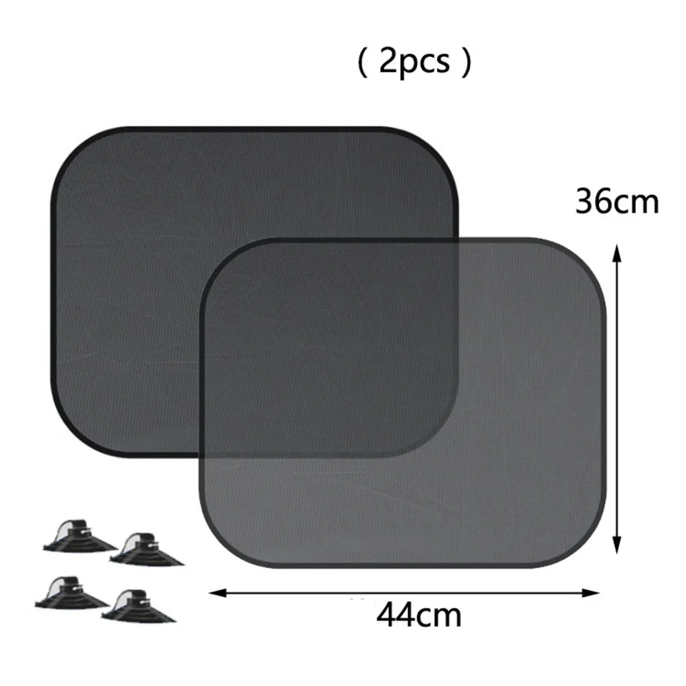 

Super Quality 2pcs Black Side Car Sun Shades Rear Window Sunshades Cover Mesh Visor Shield Screen Interior UV protection kids
