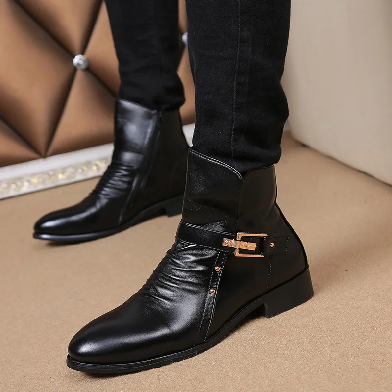 Итальянские брендовые Дизайнерские мужские повседневные ботильоны обувь из