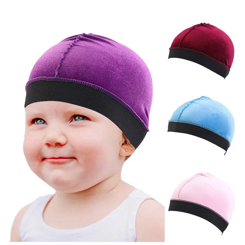 

Unisex Velvet Wave Caps Satin Breathable Turban Hat Men Hip Hop Durags 1pcs