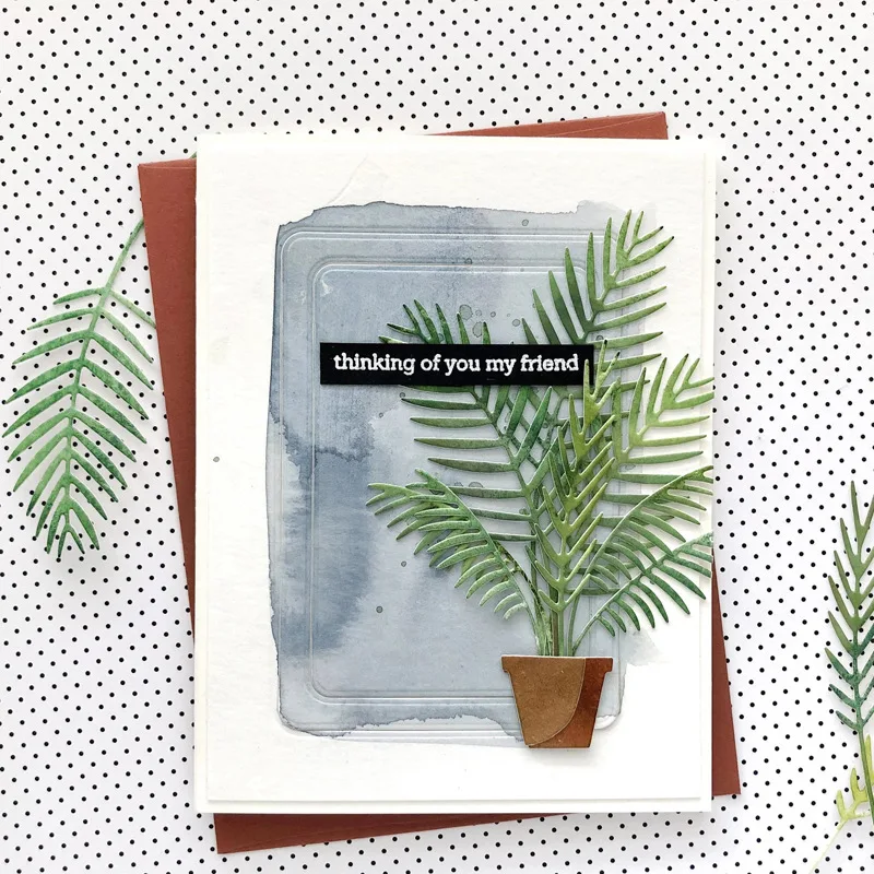 

Palm leaf pot Silicone Stamps Seal for DIY scrapbooking photo album Decorative clear