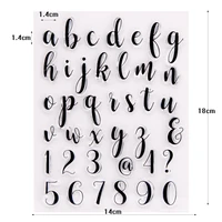 silicone clear stamps cutting dies for scrapbooking stencil small letterl diy paper album cards making transparent rubber stamp