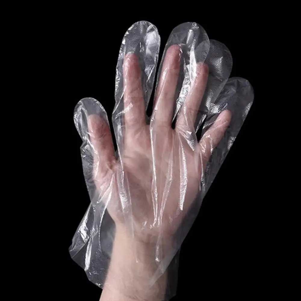 50/100 шт./лот одноразовые перчатки пластиковые для Барбекю Экологически чистые PE
