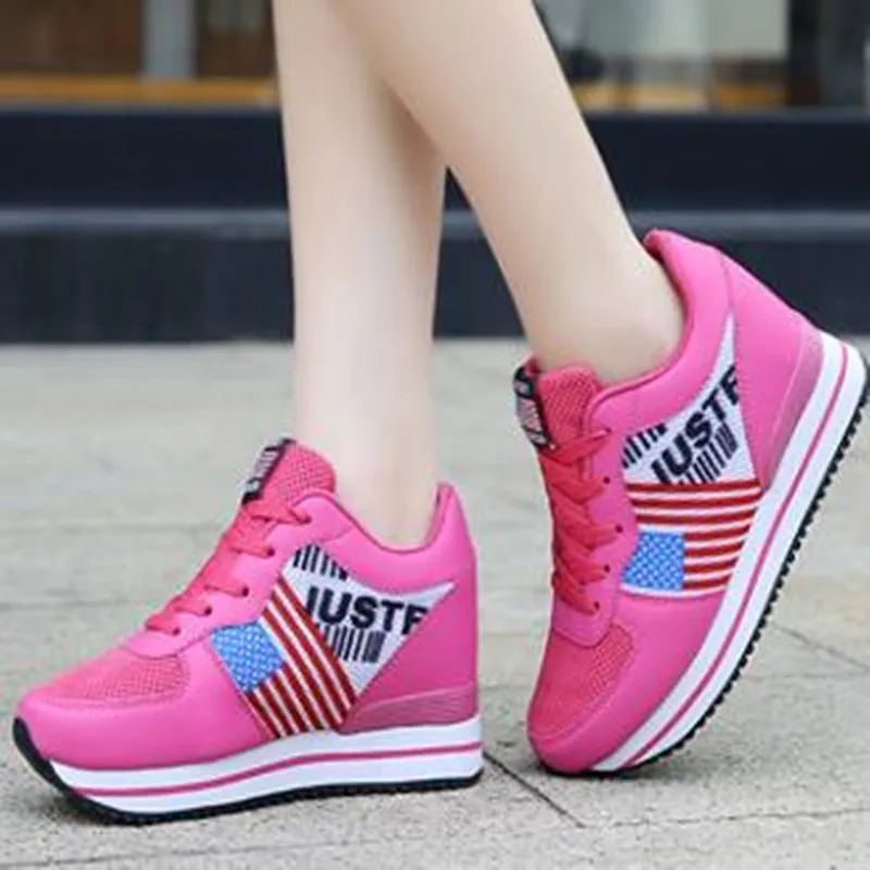 2020 New spring autumn Wedges High Heels Ladies Casual Shoes vulcanize Women slip on platform shoes female chaussure femme | Обувь