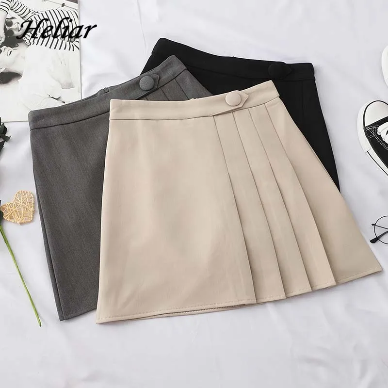 Миди юбка женская плиссированная с высокой талией на пуговицах|Женские юбки| |