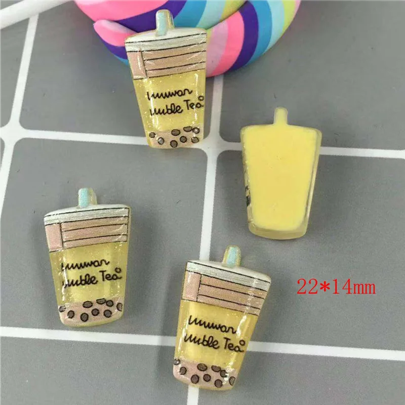 

10Pcs Resin Miniature Pearl Milk Tea Cup Simulation food FlatBack Cabochon for Phone Decoration Crafts DIY Dollhouse Accessories