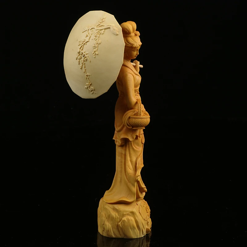 Китайская Классическая красивая скульптура Чонсам ручная резьба в фольклорном