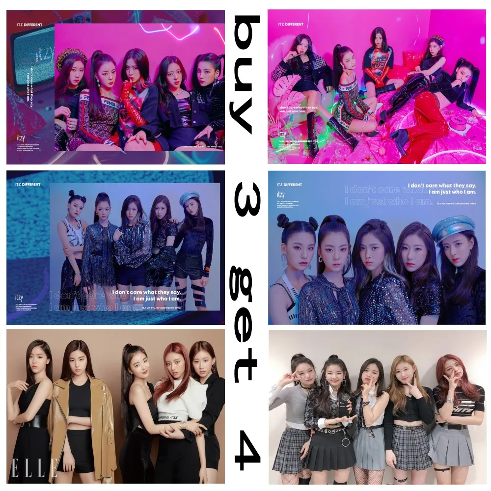 Kpop корейские певицы ITZY альбом от поставщика плакаты с белым покрытием печать