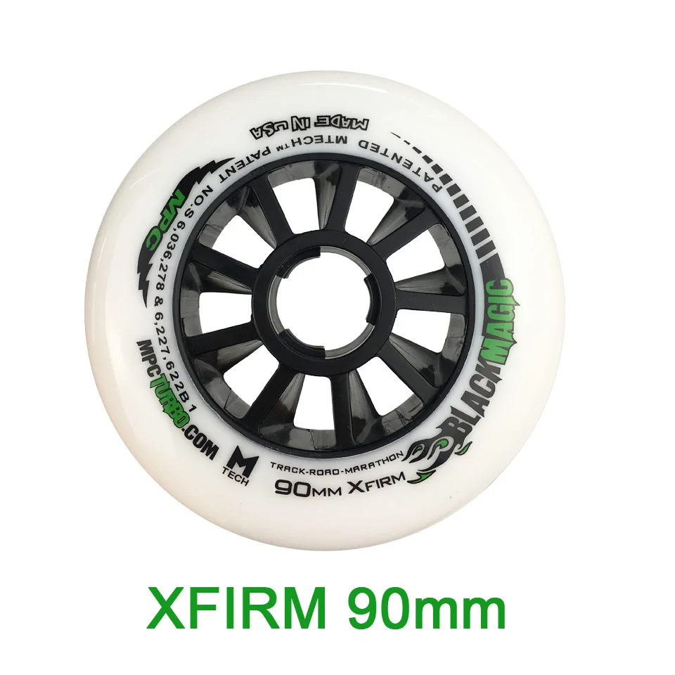 XFirm 90mm 8 шт. MPC черные Волшебные колеса SRC XXFirm XFirm 110/100/90 мм марафонские гоночные шины для роликовых скоростных коньков дорожные катания A094 - Цвет: XFirm 90mm