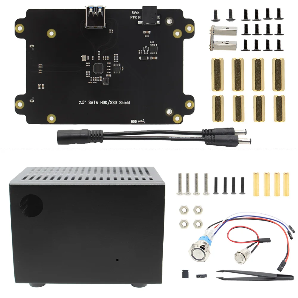 T300 V1.1 2.5 inch SATA SSD/HDD Shield with T300-C3 Metal case for NVIDIA Jetson Nano  A02 and B01