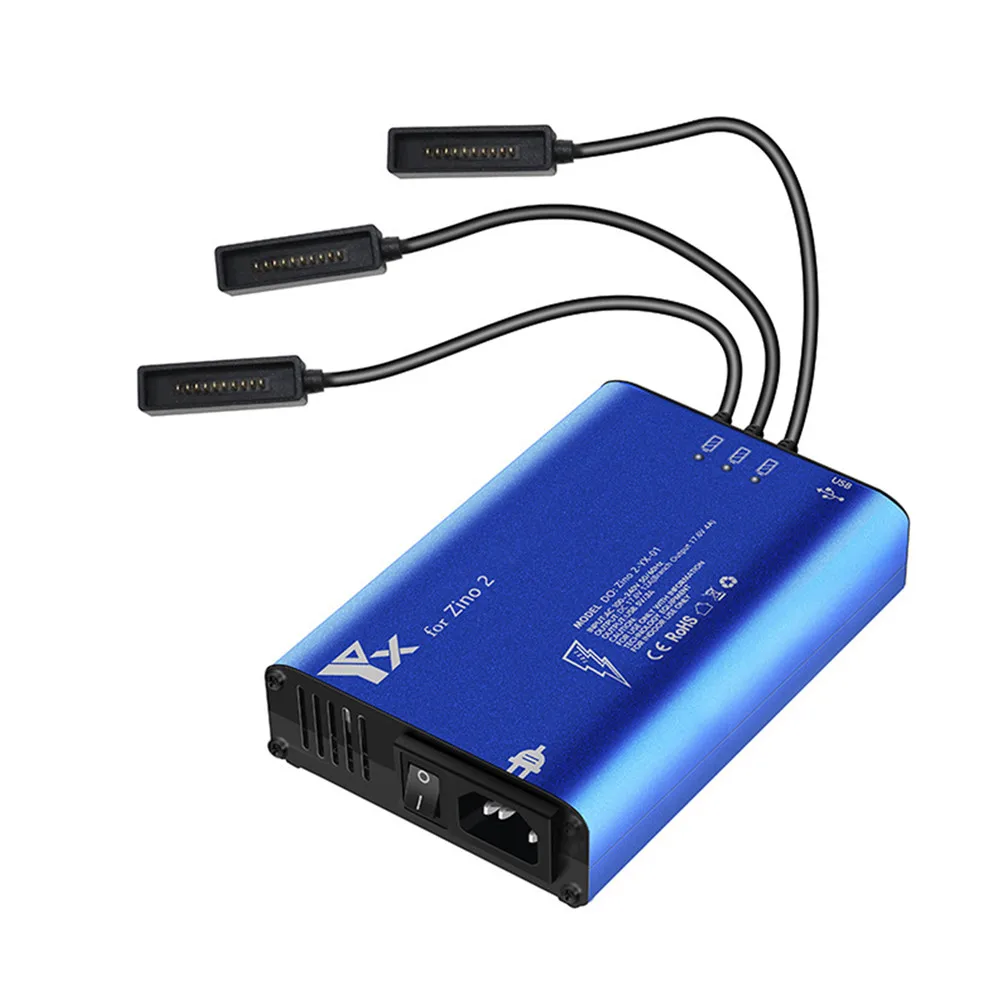 

Portable Drone 3 Batteries Charger for Hubsan Zino2 Battery Fast Charging Charger With USB Port for Hubsan Zino2 Accessories