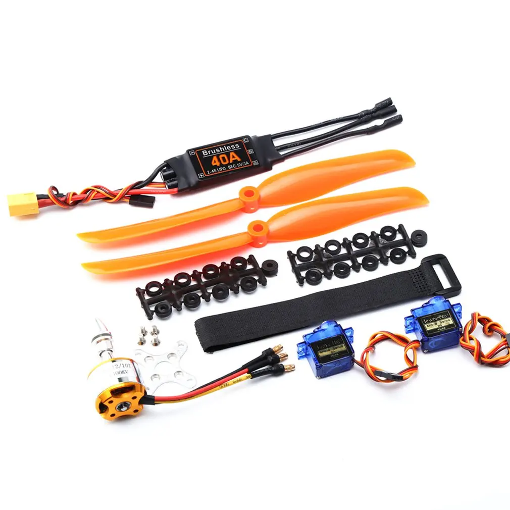 

A2212 2212 1400KV / 2200KV бесщеточный двигатель 40A ESC 6035 / 8060 Propeller SG90 9G Micro Servo для радиоуправляемого самолета вертолета с неподвижным крылом
