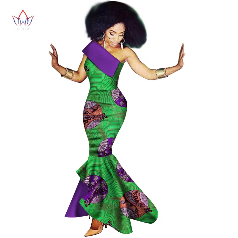 Оптовая продажа 2020 африканские платья русалки для женщин Африканский наряд без