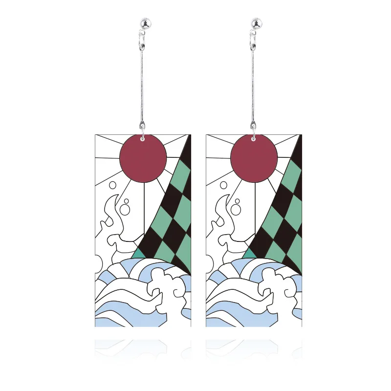 

Aivle Demon Slayer Drop Earings Japanese Anime Cartoon Cosplay Props Teens Jewelry E006