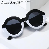 round sunglasses men women 2022 black oversized sunglasses retro vintage big sun glasses shades for women zonnebril dames