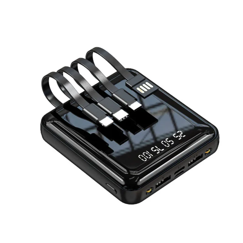 Портативный мини-аккумулятор 20000 мАч с кабелем Micro USB Type-c для iPhone Samsung Huawei |