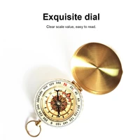 high quality camping hiking brass gold compass pocket watch retro portable compass navigation outdoor activities
