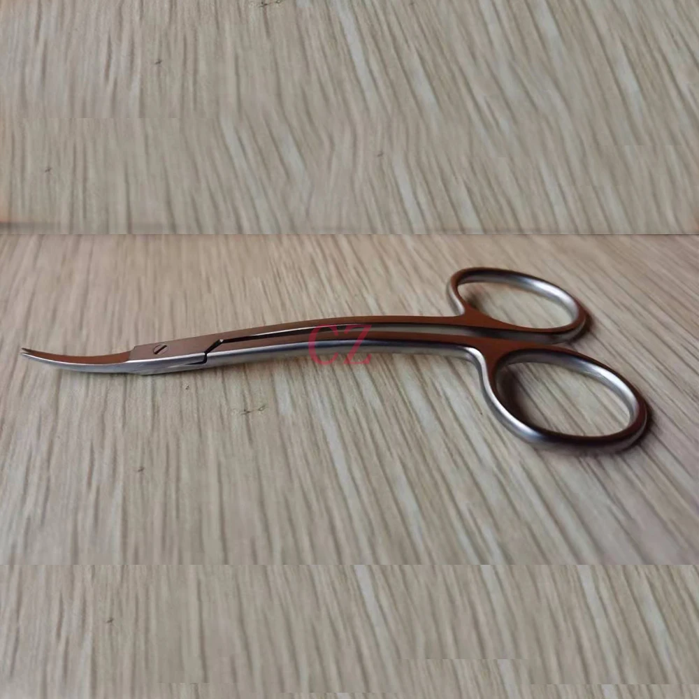 

11cm Stainless steel bending scissors suture removal scissors cosmetic eye scissors