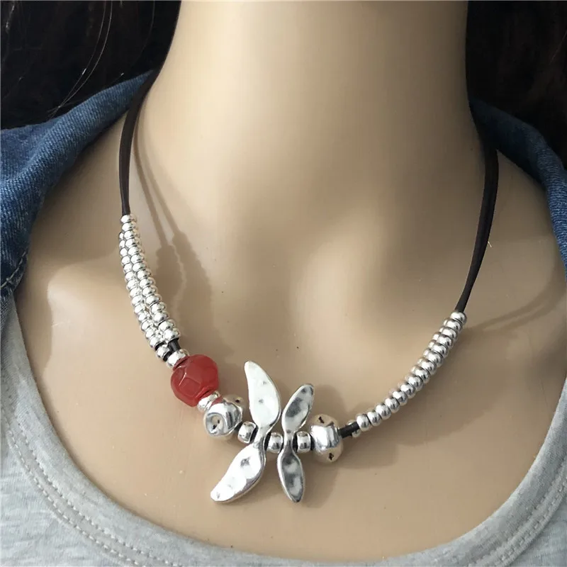 Женское колье-чокер со стрекозой Anslow яркое ожерелье с креативным дизайном