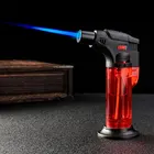 Ветрозащитная турбинная газовая зажигалка, зажигалка для кухни, зажигалка с высоким уровнем огня, Бутановая Зажигалка, подарок для мужчин, аксессуары для курения