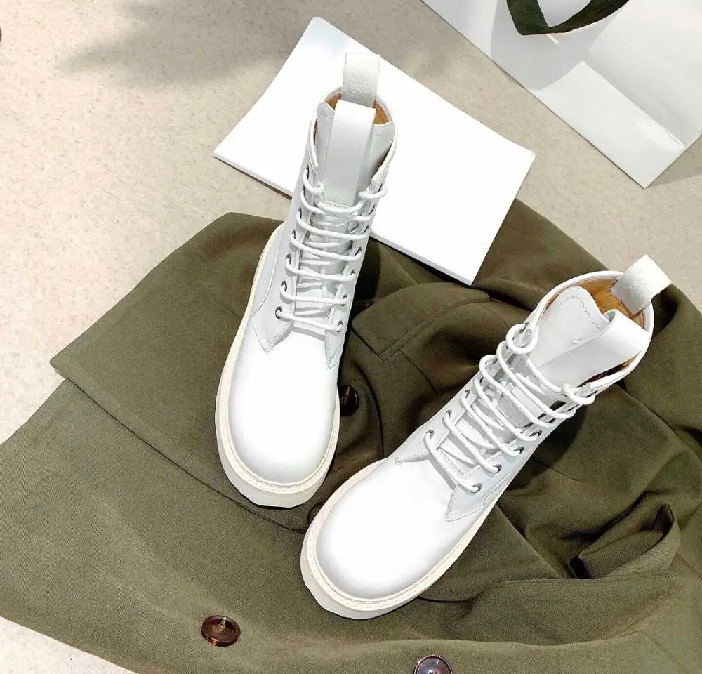 Лидер продаж 2019 года женская обувь Женские ботинки в байкерском стиле с круглым