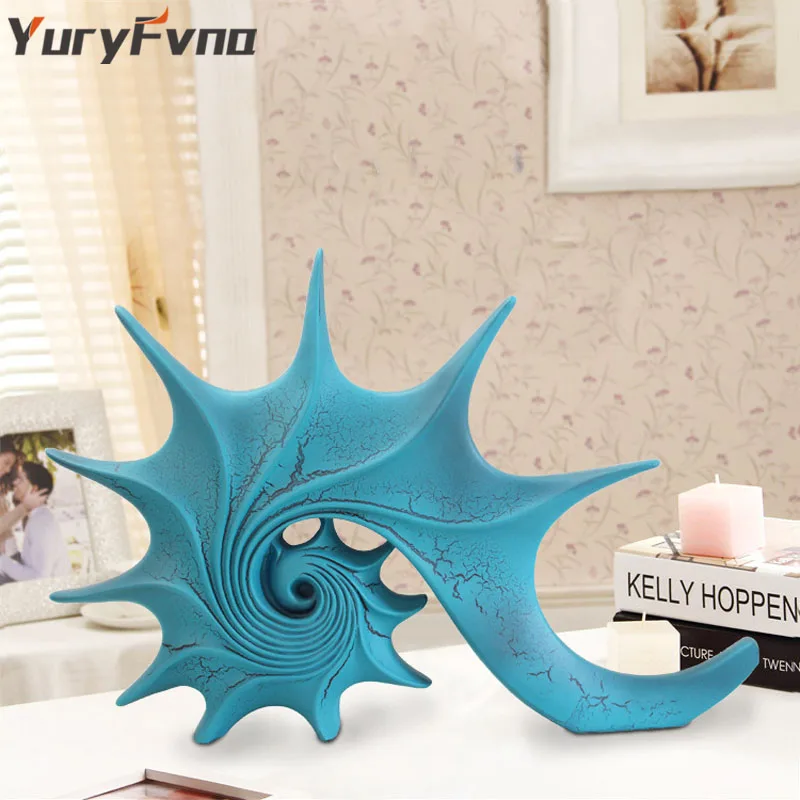 

YuryFvna Resin Conch Statue Sea Snail Animal Sculpture Whelk Figurine Resin Crafts Christmas Gift Porch Home Office Decoration
