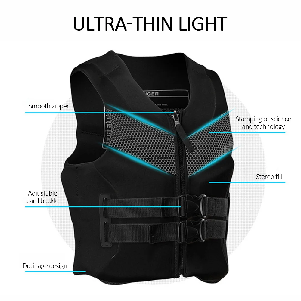

Adult Life Jacket Premium Neoprene Safety Vest Water Ski Wakeboard Float
