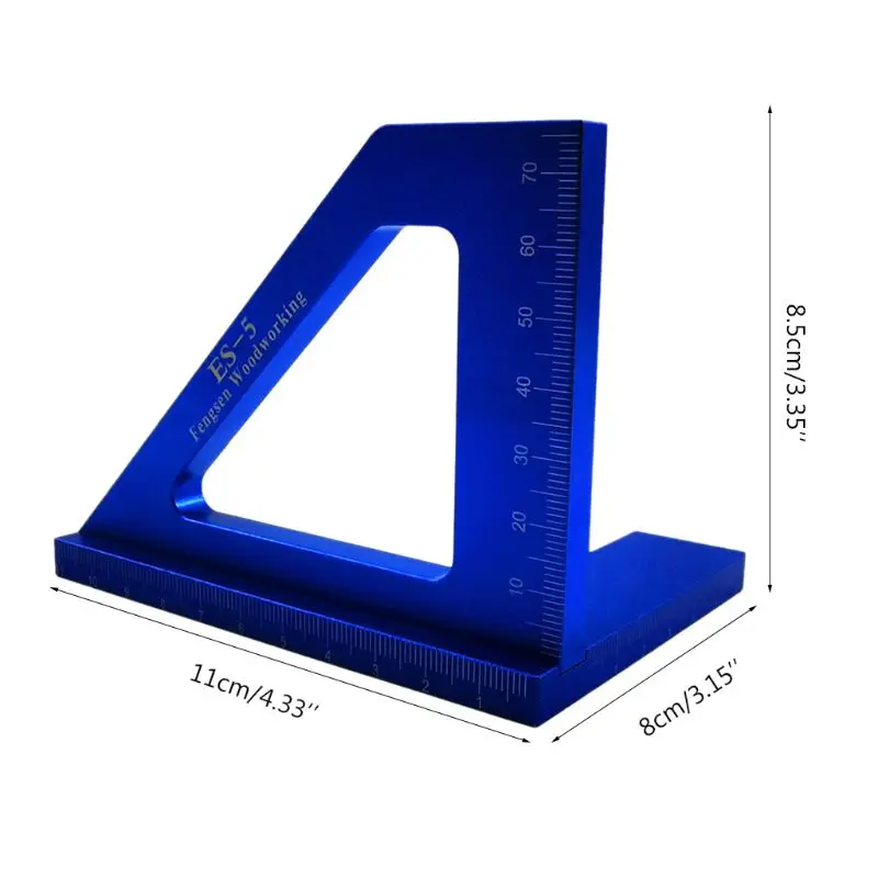 

ES-5 Woodworking Carpentry Ruler Measurement Square Layout Miter Triangle Ruler