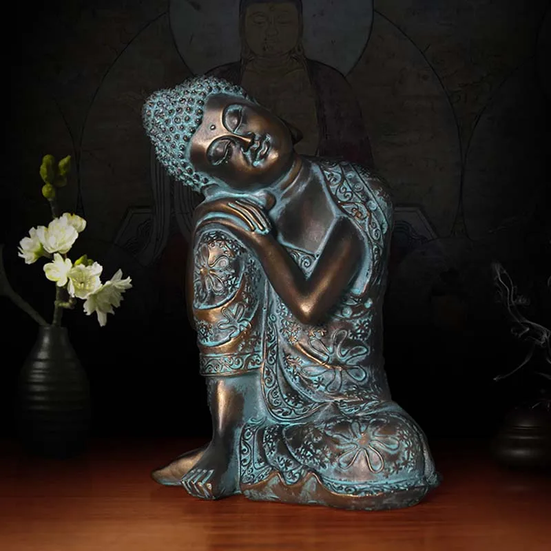 Strongwell Юго-Восточная Азия фигурка спящего Будды Смола имитация бронзы ремесла для