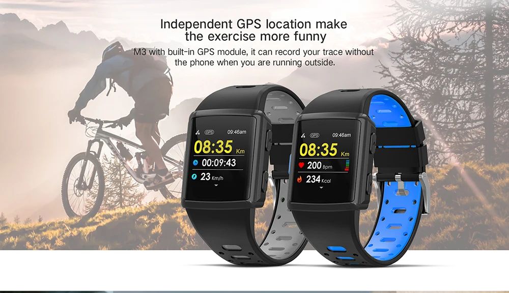 Умные часы SMA M3 GPS с экраном 1 3 дюйма IPS Часы Bluetooth 4 0 шагомером водонепроницаемые