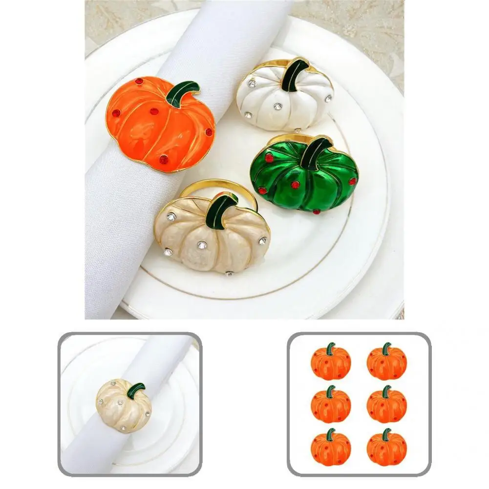 

Serviette Buckle Corrosion Resistant Solid Lovely Beautiful Pumpkin Napkin Rings Napkin Ring Pumpkin Napkin Rings 6Pcs
