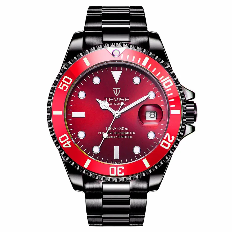 TEVISE steel 7 Tevise автоматические механические часы водонепроницаемые часы для дайвинга мужские наручные часы - Цвет: TEVISE steel 7