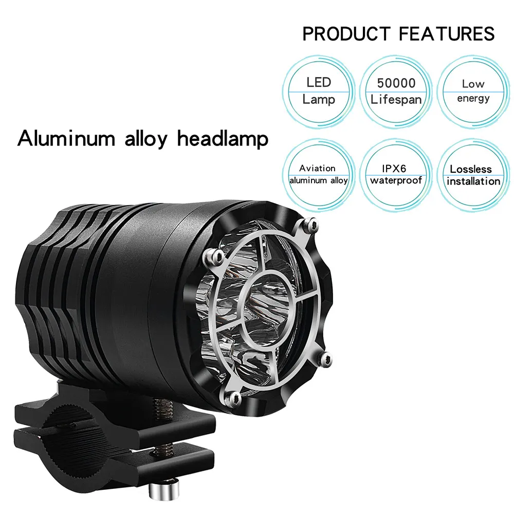 Светодиодные мотоциклетные фары с 6 чипами 7800 лм 2 шт. |