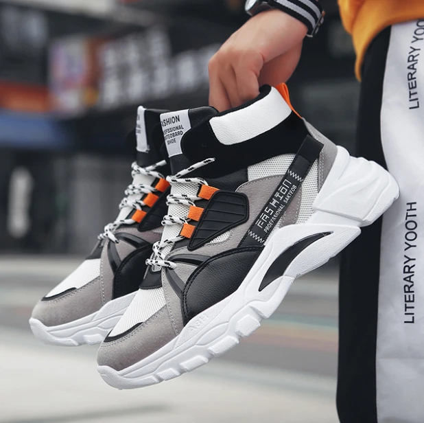 

Мужские кожаные кроссовки, повседневная обувь на плоской подошве, большие размеры, весна