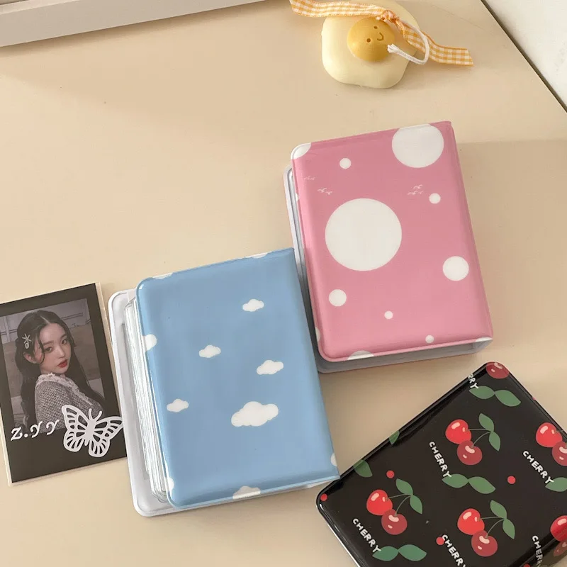 Kawaii Cherry Photocards Holder Kpop Style Idol Photo Album with 20pcs Sleeves Storage Postcards Collect Book Organizer | Канцтовары для