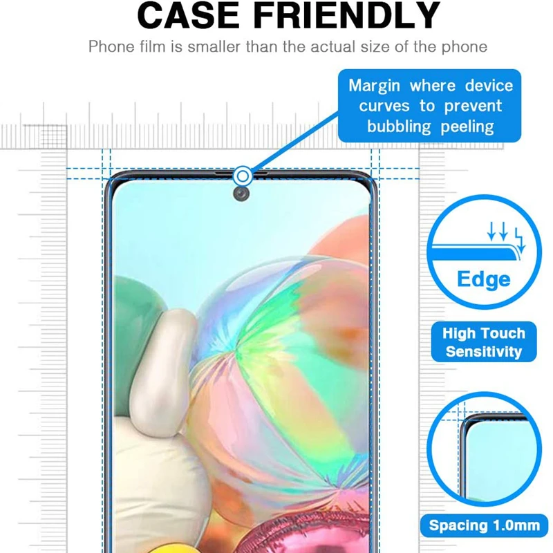 3 шт. закаленное стекло для Samsung Galaxy M21 M31 A01 A21S A11 A51 M30S S10 Lite прозрачная защитная