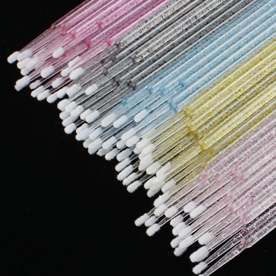 50 pcs Crystal Individual Applicators Eyelash Mascara Wands Disposable Makeup Brushes Micro brushes Eyelash Extension Make up