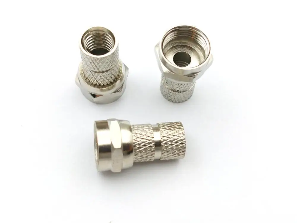 Разъем латунь F Тип Мужской поворот на разъемы для RG59 коаксиальный Коаксиальная