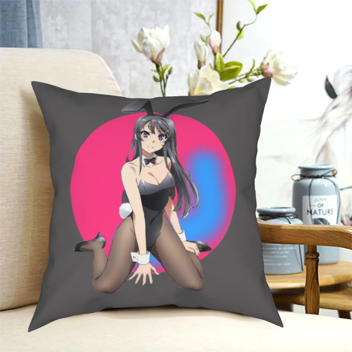 

Rascal Does Not Dream Of Bunny Girl Senpai Pillowcase Printing Polyester Cushion Cover Decor Throw Pillow Case Cover