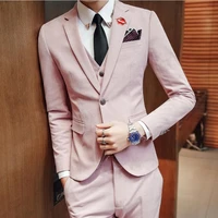 jacketvestpants men luxury slim fit business blazers wedding groomsman dress 3pcs of high quality professional suits s 3xl
