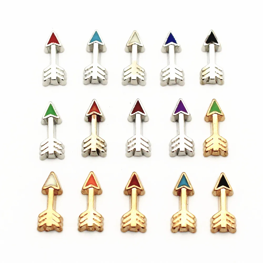 

20Pcs/Lot Mixed Color Arrow Floating Charms Hand-made DIY for Glass Lockets