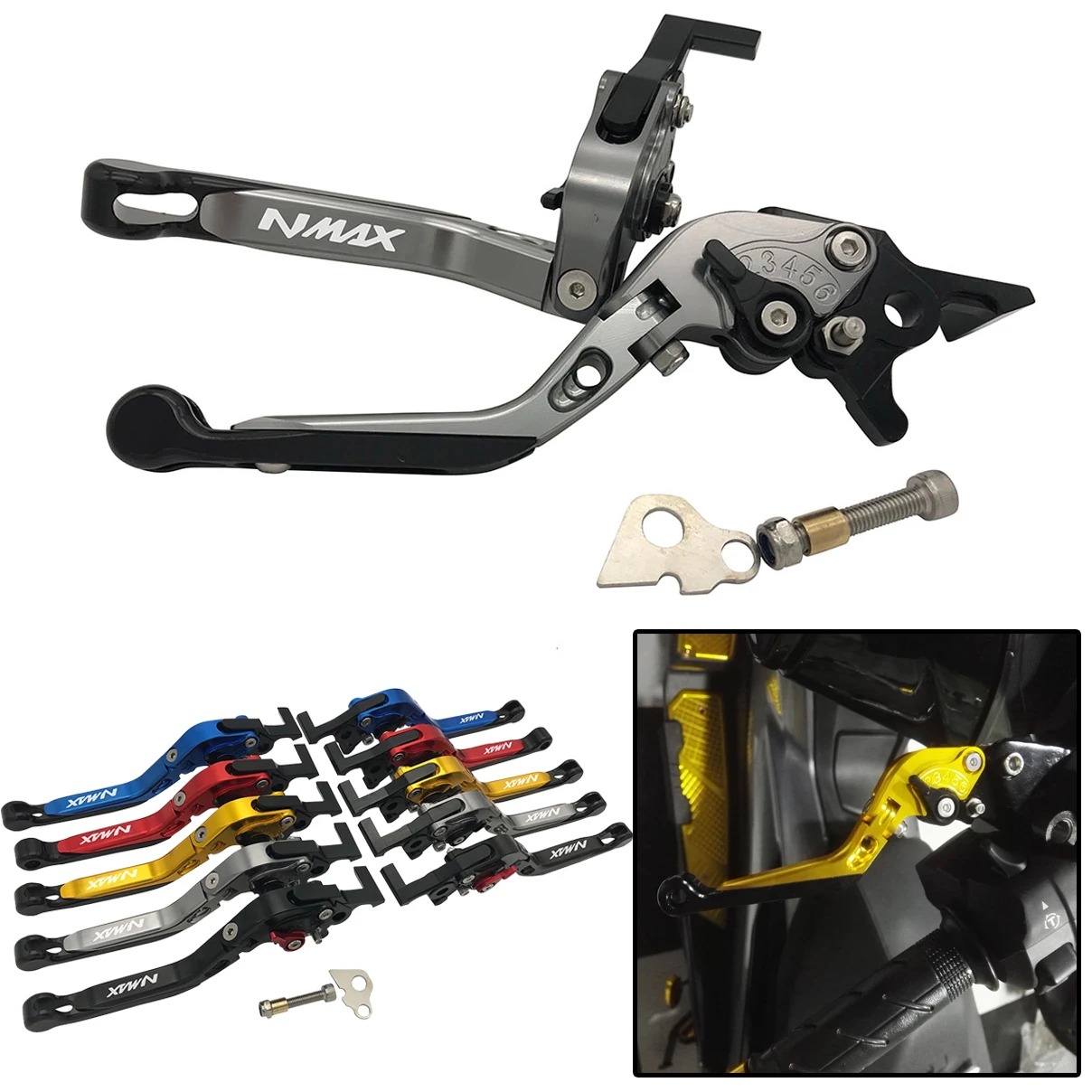 Складные рычаги для парковки с ЧПУ YAMAHA NMAX 155 N MAX155 MAX150 NMAX150 2015 2017 2018 2019 2020 тормозного