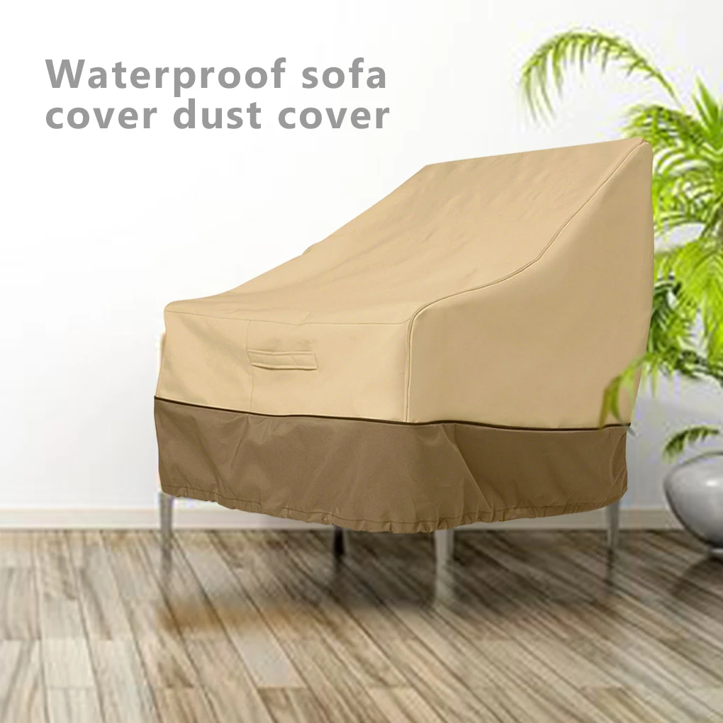 

Waterproof Chair Cover High Back Furniture Lounge Dustproof Covers Adjustable Organizer Outdoor Patio Protection
