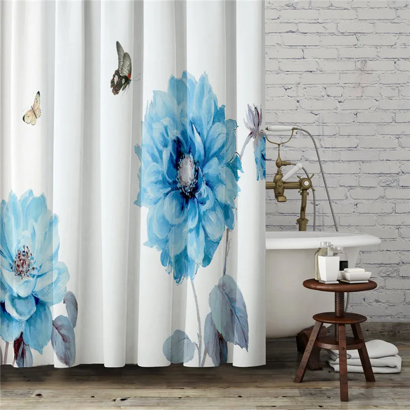 

3D Grey Geometric Stone Shower Curtains Flower Waterproof Bathroom Curtain Color Home Hotel Decorative Curtains Blackout Screen