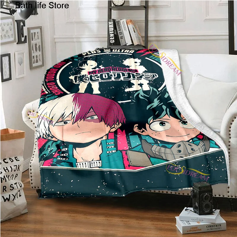 Одеяло моя геройская академия фланелевые одеяла простыня с мультяшным принтом