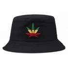 Панама с принтом кленовых листьев для мужчин и женщин, Модная хлопковая шляпа от солнца, в стиле хип-хоп, для занятий на открытом воздухе, в стиле кэжуал, с широкими полями, летняя