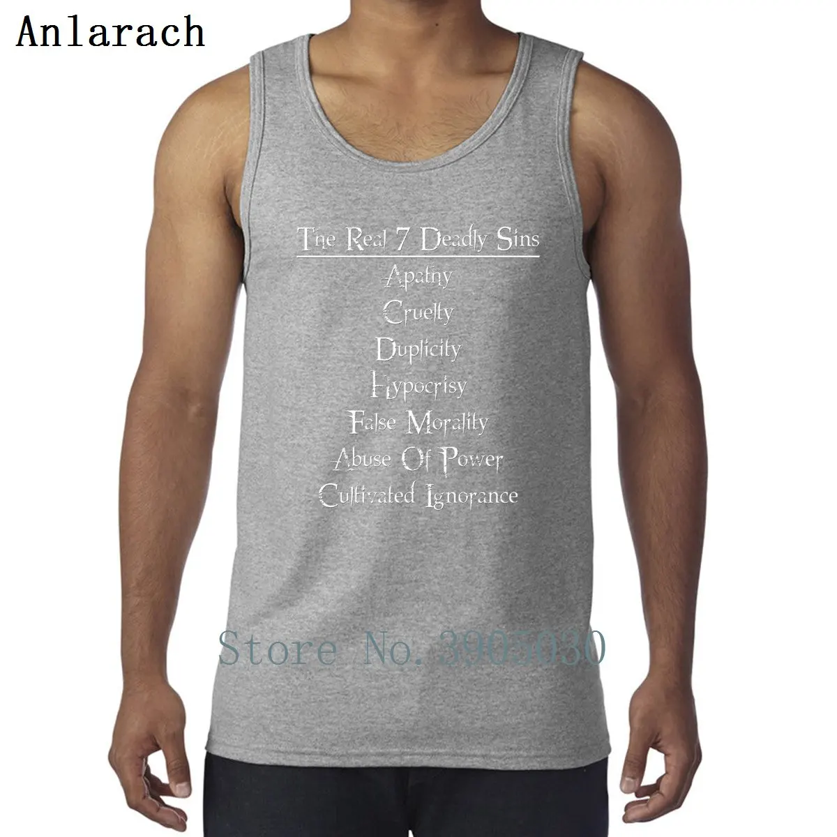 Майка 7 Deadly Sins летняя одежда с круглым вырезом Мужская майка фирменная