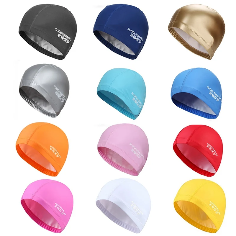 

Водонепроницаемая шапка для плавания для мужчин и женщин, для защиты ушей, для плавания и бассейна, с длинным ворсом, гибкая прочная пляжная ...